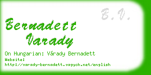 bernadett varady business card